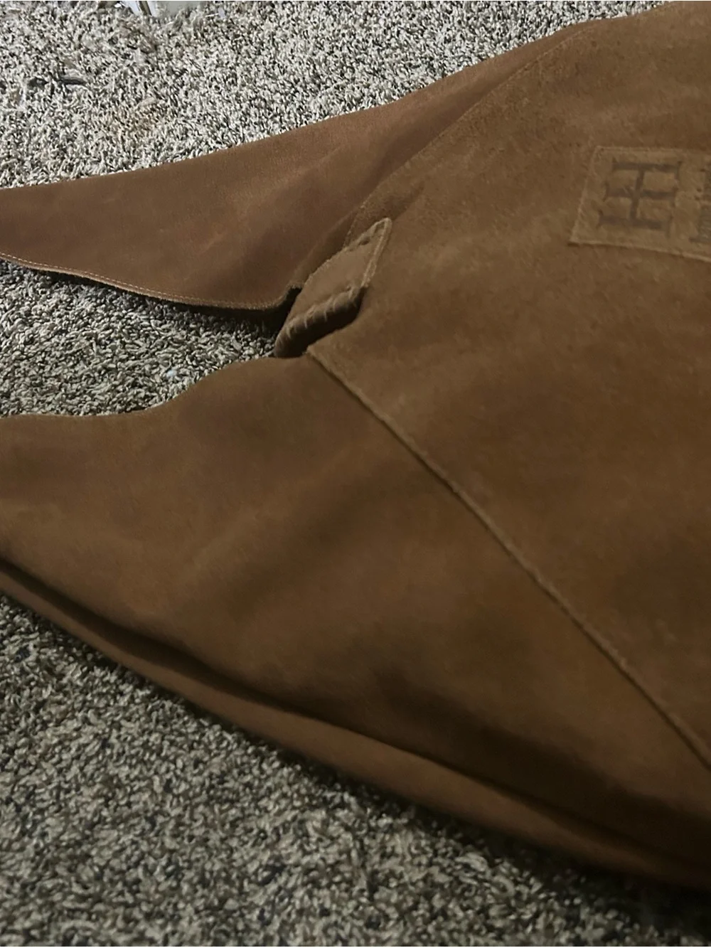 Haute Hippie Tan Suede Hobo Shoulder Bag